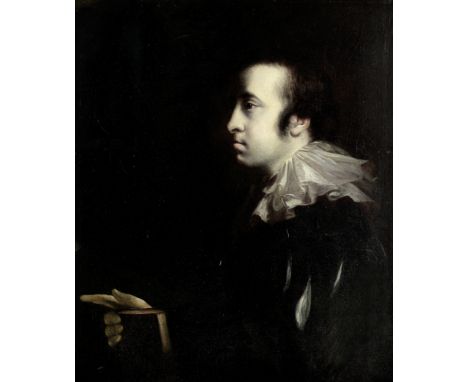 Circle of Sir Joshua Reynolds P.R.A. (Plympton 1723-1792 London)Portrait of Peter Chester (1724-1757), half-length, in masque
