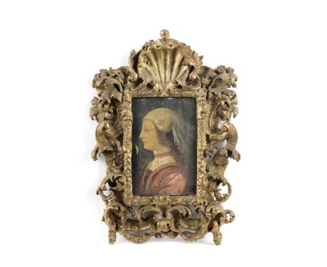 Italian School, 18th CenturyPortrait of a lady in profile oil on canvas17.8 x 13.2cm (7 x 5 3/16in).For further information o