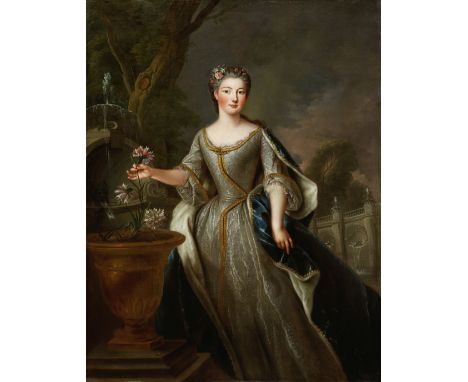 Attributed to Pierre Gobert (undefined, Fontainebleau 1662-1744 Paris)Portrait of Princess Caroline of Hesse-Rheinfels, Duche