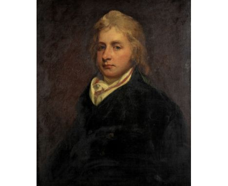 John Hoppner, R.A. (London 1758-1810)Portrait of John Eardley, half-length, in a blue coat oil on canvas76.2 x 63.2cm (30 x 2