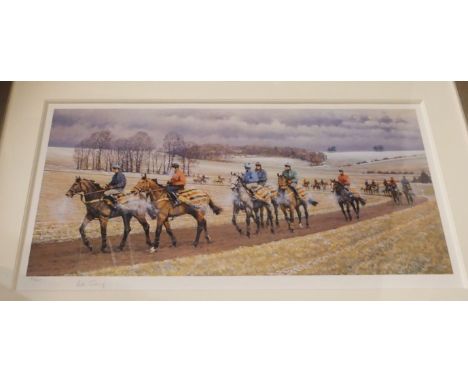 PETER CURLING Snow at Seven Barrows, signed, print,311/660, 40 x 75cm Condition Report: Available upon request