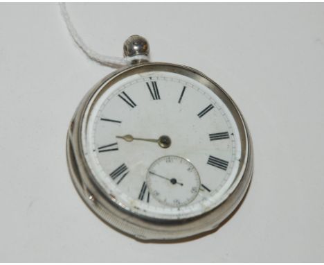 A Victorian silver cased pocket watch, London, 1884, with inscription Condition Report: Available upon request