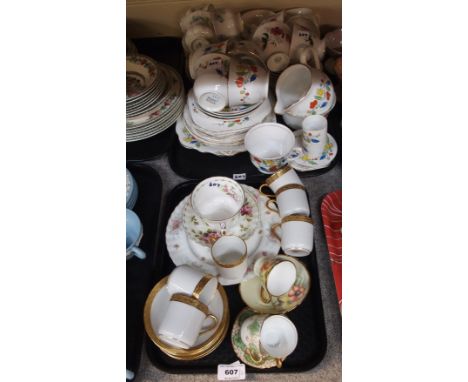 A pair of Royal Doulton cabinet cups and saucers, assorted teasets including Glassford, Richmond etc Condition Report: Condit