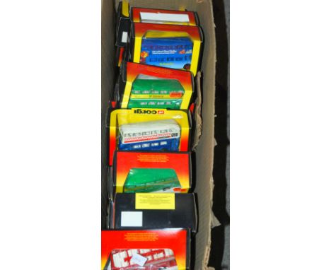 A collection of Corgi model buses in original boxes Condition Report: Available upon request