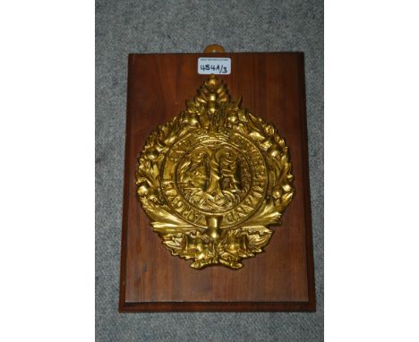 An Argyll and Sutherland metal plaque, framed print and whisky advertising print Condition Report: Available upon request