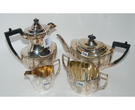 A four piece silver plated tea service Condition Report: Available upon request