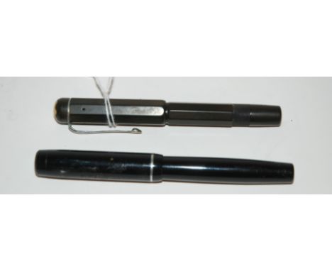 Two vintage stamped Montblanc fountain pens (2) Condition Report: Available upon request