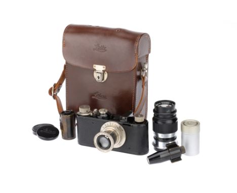 A Leica Ic Standardised Camera, 1931, black/nickel, serial no. 61269, with Leitz Hektor f/2.5 50mm lens, nickel, body, E, shu