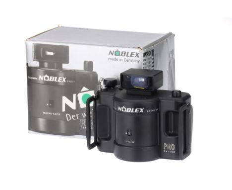 A Noble Noblex Pro 06/150 Medium Format Panoramic Camera,1985, black, serial no. 001327, with Docter-Wetzlar T f/4.5 50mm len