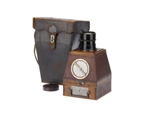 A Sigriste 9x12 Camera, 1899-1900, no serial number, with E.Krauss Planar-Zeiss f/3.8 160mm lens, black, serial no. 42762, bo