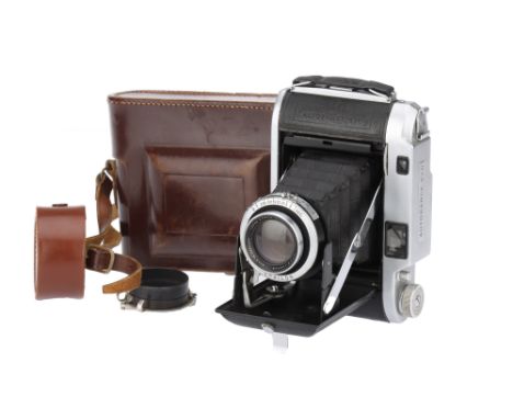 An Ensign Autorange 820 Medium Format Rangefinder Camera,1955, chrome, serial no. 102398, with Ross Xpres f/3.8 105mm lens, s