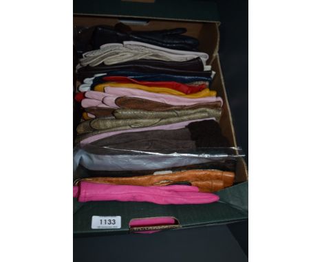 Over twenty pairs of predominantly ladies vintage and retro gloves.