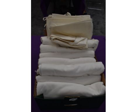 Seven vintage bed sheets, including Horrockses, also included are two bolster cases.