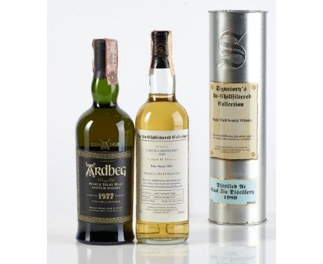 Selezione Islay Single Malt Scotch Whisky Ardbeg Very Old 1977, OB (1 bt 0,70 Lt.) Caol Ila Un-chillfiltered 11 Years Old 198