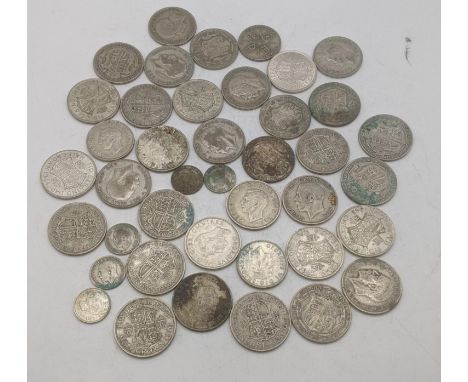 A collection of 1920s/1946 silver British coinage to include half crowns, total weight 507.7g Location:If there is no conditi