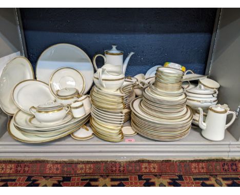 A Hughes-Longpont dinner service, consisting of meat plates, lidded tureens, side plates, saucers and other itemsLocation: If
