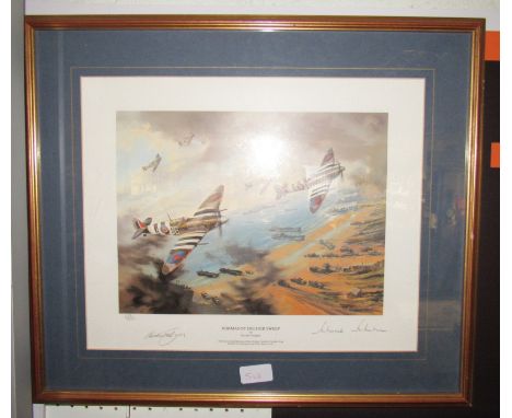 A framed and glazed limited, signed print by N Trudgian, 1193/2500. Size - 52x45cm approx. 