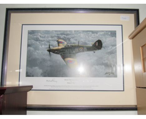 A glazed framed signed limited edition print by Philip E. West. Size - 58x43cm approx.