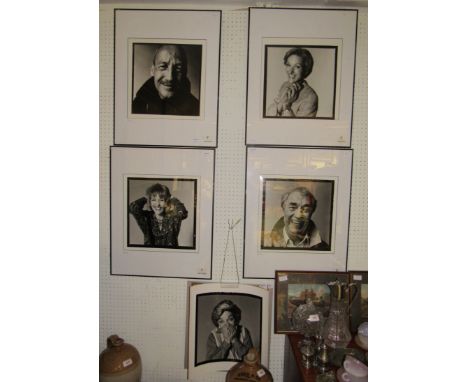 Four framed and signed 'Bailey', one unframed David Bailey original photographs commissioned by a Parisian pharmaceutical fir