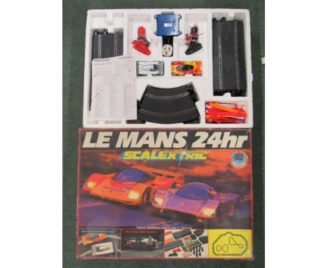 Scalextric set, Le Mans 24 hour. Contents good, box fair.