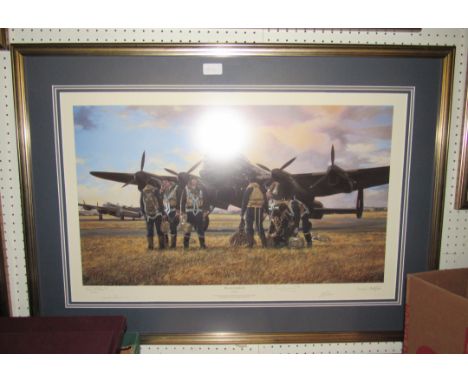 A framed and glazed signed limited edition print by Simon Smith 41/50, 'Mission Completed'. Size - 90x63cm approx. 