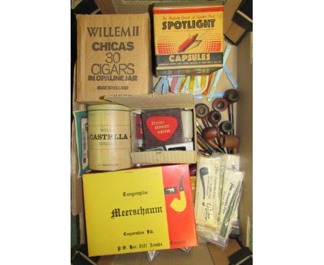 From a local tobacconist shop (C. Sealey) that closed in the early 1990s, shop and display merchandise dating from the turn o
