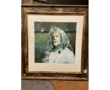 Robert Lenkiewicz 'Self Portrait with Rose 1998', signed limited edition print 208/500, with certificate of authenticity, mou