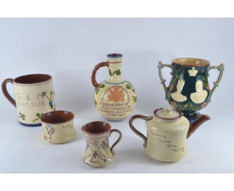 Aller Vale Torquay  commemorative ware (1902 coronation & 1911) Along with Keith Poole Torquay & South Devon Potters book & T