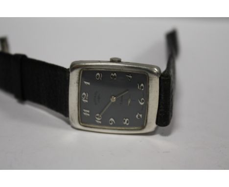 MEN'S VINTAGE SILVER  ROTARY 17 JEWELS WRISTWATCH 