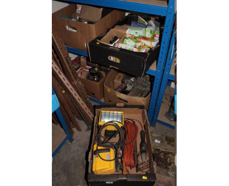 FIVE MIXED BOXES TO INC MAINLY LIGHTING ITEMS, BULBS ETC