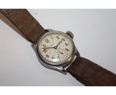 A VINTAGE MILITARY STYLE ROTARY MANUAL WIND WRIST WATCH