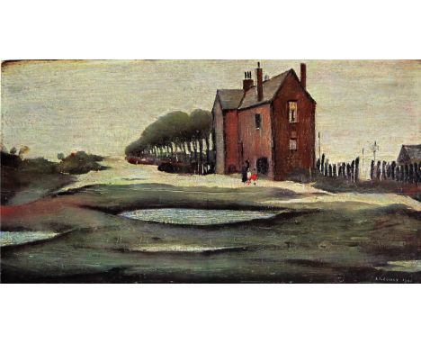 Laurence Stephen Lowry RA (British, 1887-1976) - 'The Lonely House'Pencil signed colour print, published by Magnus Prints, be