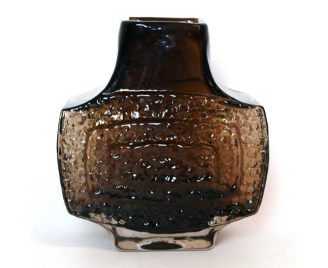A Whitefriars Glass 'TV' vaseDesigned by Geoffrey Baxter, decorated in the Cinnamon colourway, height 18cm. CONDITION REPORT: