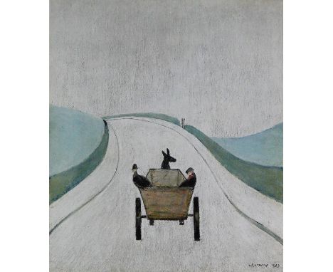 Laurence Stephen Lowry RA (British, 1887-1976)- 'The Cart'Pencil signed limited edition colour print, from an edition of 850,