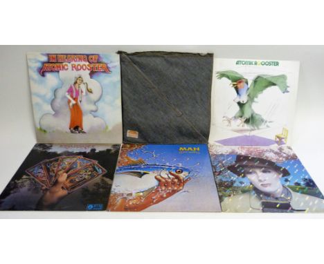 Approx Seventy Five LP Records PROG ROCK BandsIncludes Atomic Rooster's 1970 Debut Album B&C Label (CAS 1010) and 'Death walk