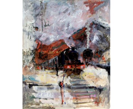 Frederick J England NDD ATC (London) MFPS IAG (British, b. 1939- Known as Eric England)- 'Smoke, Steam and Slag, (Old Etruria