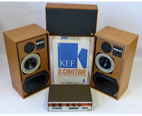 Sound SystemComprises of a Pair of KEF 104aB Reference Series LoudSpeakers Manufactured in 1976, Approx size 13 x 25 x 10inch