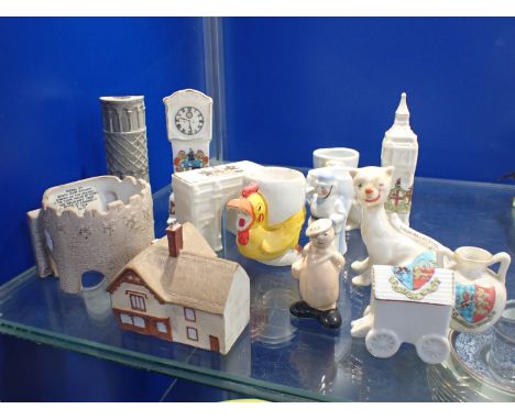 A GOSS MODEL OF TENBY TOWN WALL GATE two other Goss models, other crested ware, a few novelty eggcups and sundry items
