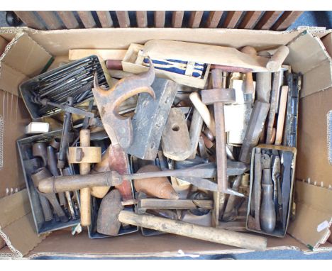 A COLLECTION OF OLD WOODWORKING TOOLS
