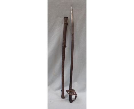 A VICTORIAN DRESS SWORD AND SCABBARD for the Dunbartonshire Rifle Volunteers