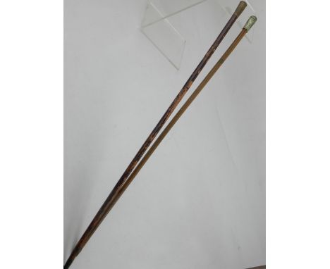 A Royal Engineers swagger stick, together with a Royal Berkshire regiment swagger stick. (2)