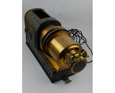 A late 19th century magic lantern projector, together with a quantity of sundry related photographic equipment, (qty).