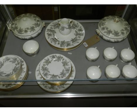 A Wedgwood Ashford pattern part dinner and tea service, including two vegetable tureens , milk jug, dinner plates, side plate