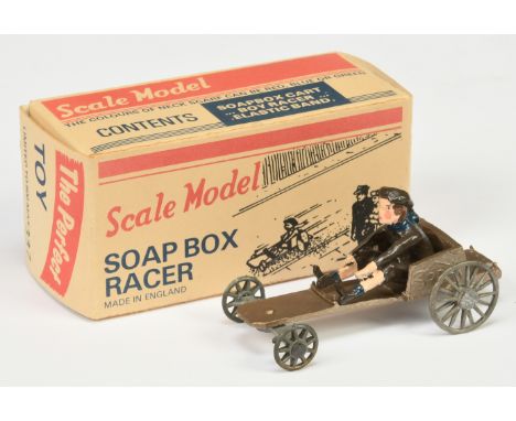 Matchbox Models of Yesteryear Scale Model "The Perfect Toy" MICA re-issue Soap Box Racer light bronze with driver figure who 