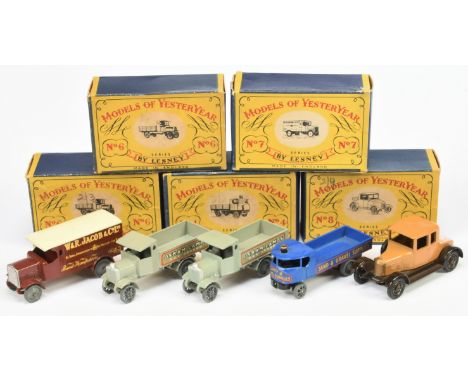 Matchbox Models of Yesteryear a mixed group of Early issues to include (1)Y4 Sentinel Steam Wagon - dark blue normal metal wh
