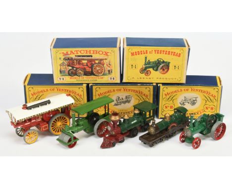 Matchbox, Models of Yesteryear, a mixed boxed group of Steam related vehicles, to include, Y1Alchin Traction Engine, Y9 Fowle