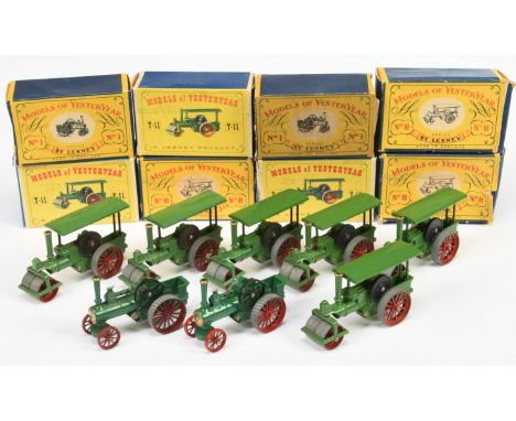 Matchbox Models of Yesteryear Y11 1920 Aveling and Porter Steam Roller group to include, 6x Models with different variations 