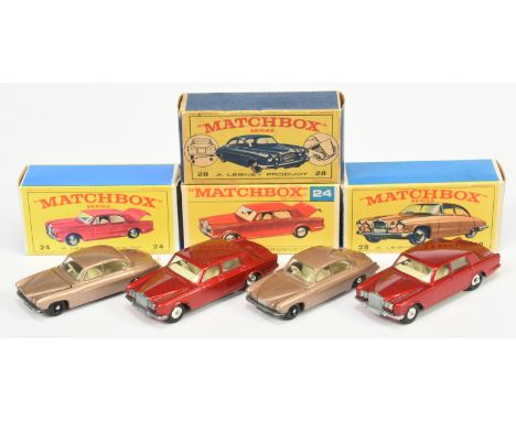 Matchbox Regular Wheels group (1) 24c Rolls Royce Silver Shadow - metallic red, chrome hub with black tyres, base with Pat Nu