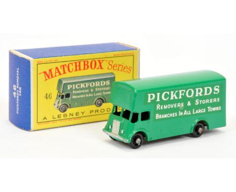 Matchbox Regular Wheels 46b Guy Pickfords Removal Van -&nbsp; Unlisted Variation - green body with silver trim to headlights 