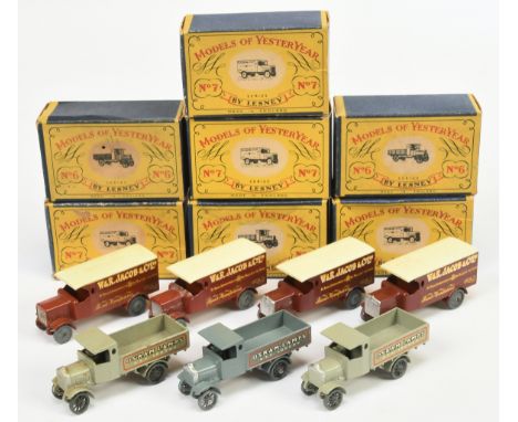 Matchbox Models of Yesteryear a mixed boxed group of early issues to include, Y6 3x A.E.C Lorry with lighter and darker grey 